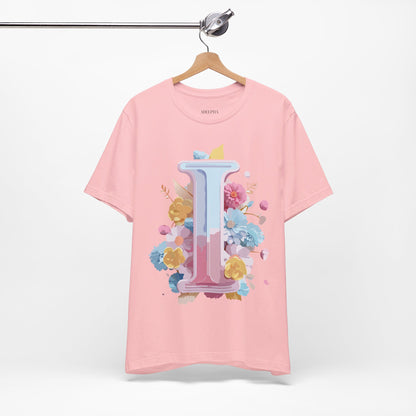 Natural Cotton Tee Shirt - Letters Collection - I Printify