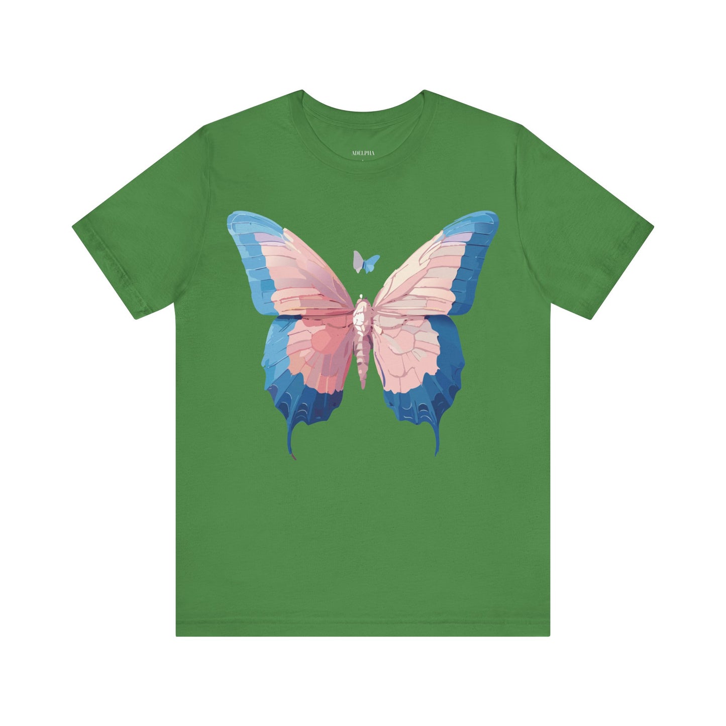 Natural Cotton Tee Shirt with Butterfly