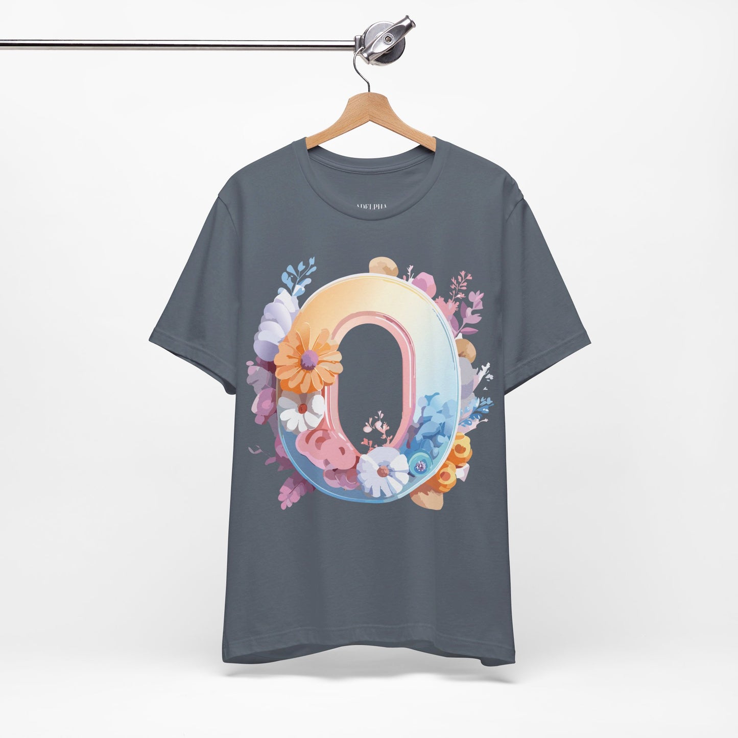 Natural Cotton Tee Shirt - Letters Collection - O