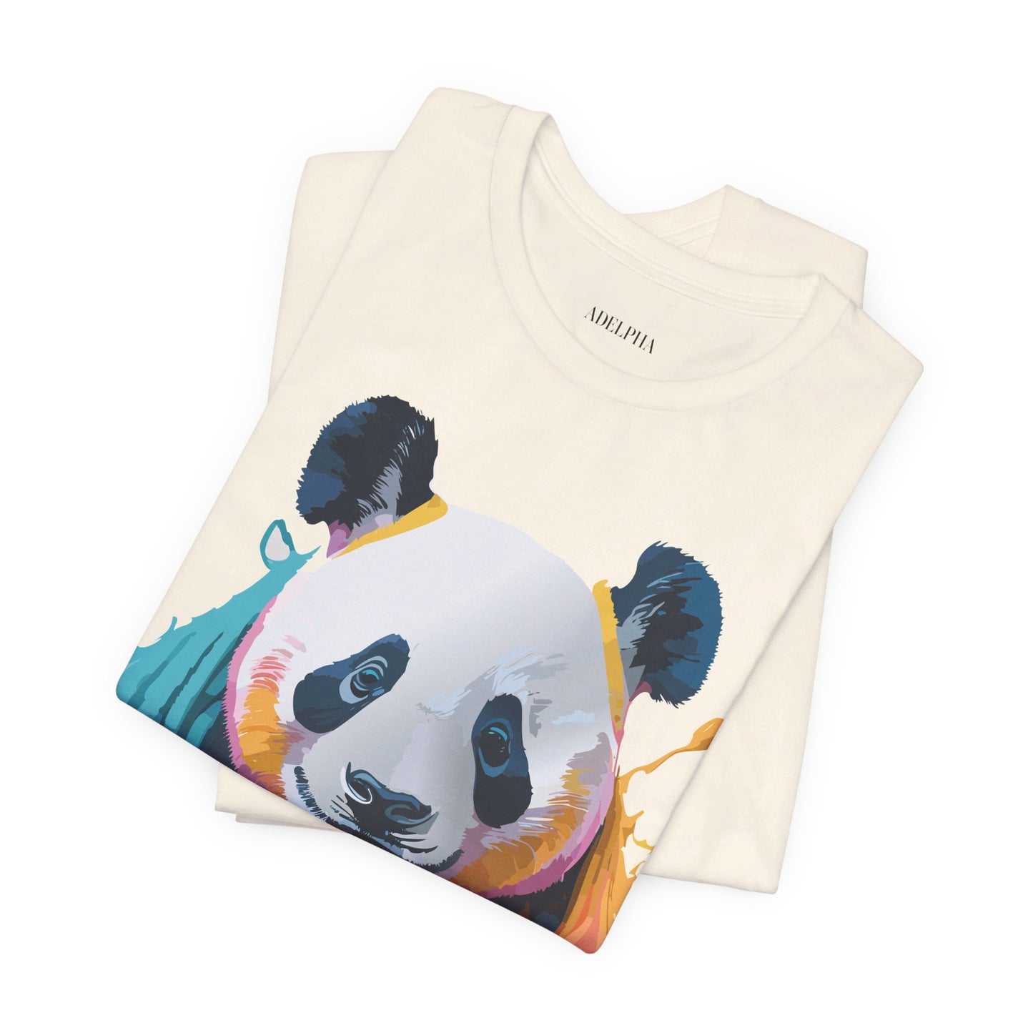 T-Shirt aus natürlicher Baumwolle mit Panda