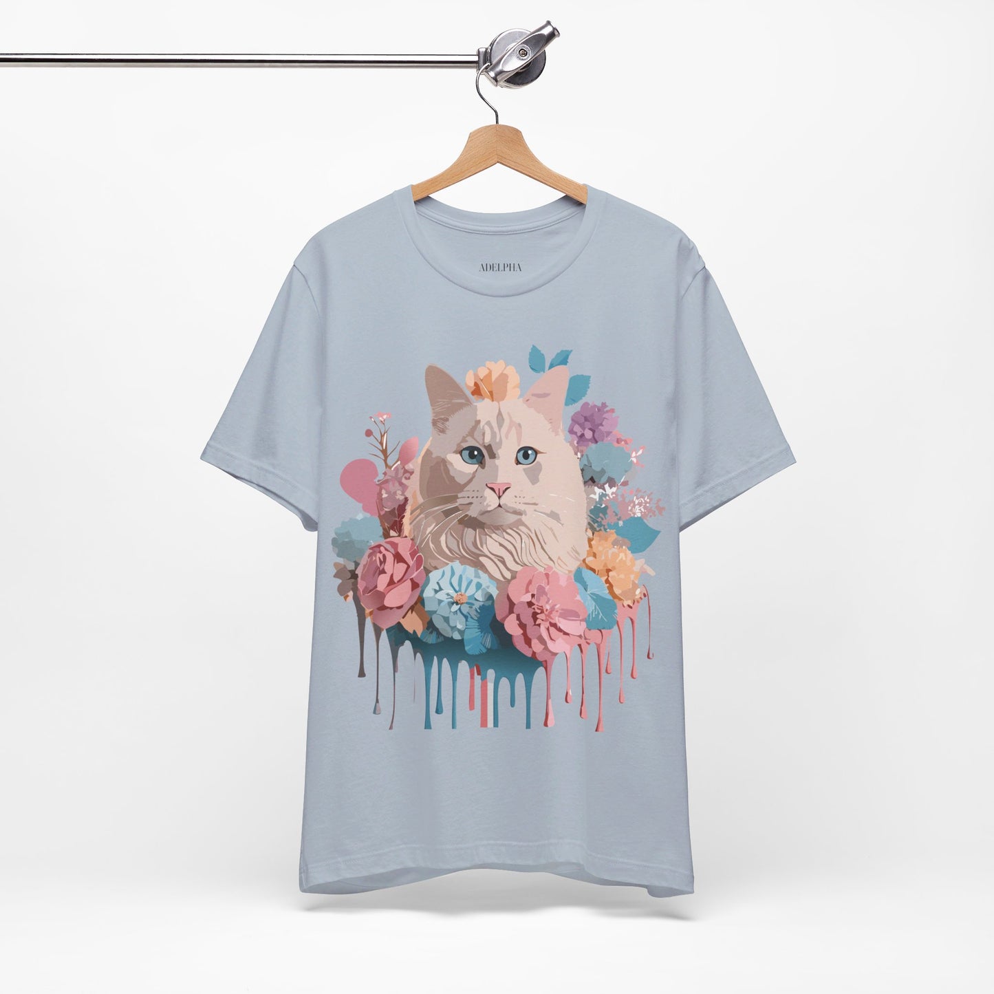 T-Shirt aus natürlicher Baumwolle mit Katze