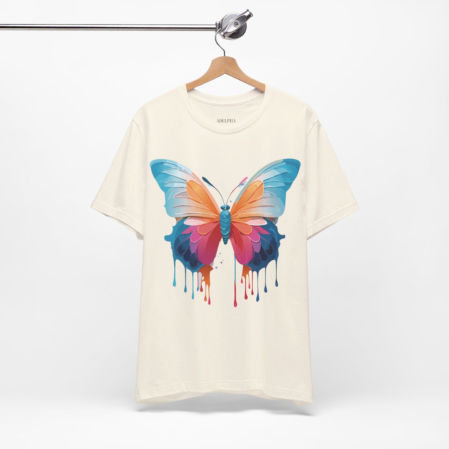 T-Shirt aus natürlicher Baumwolle mit Schmetterling