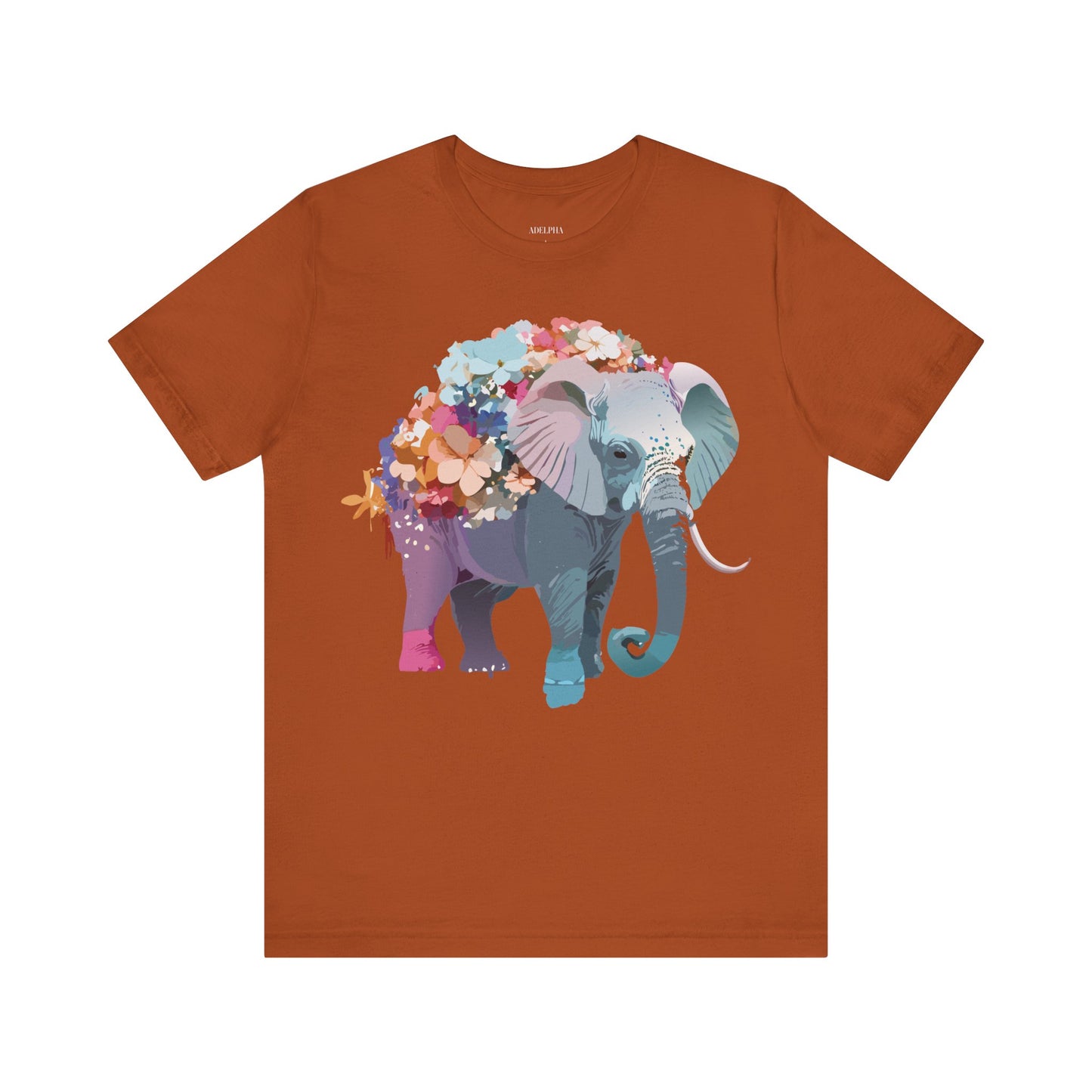 Natural Cotton Tee Shirt with Elephant