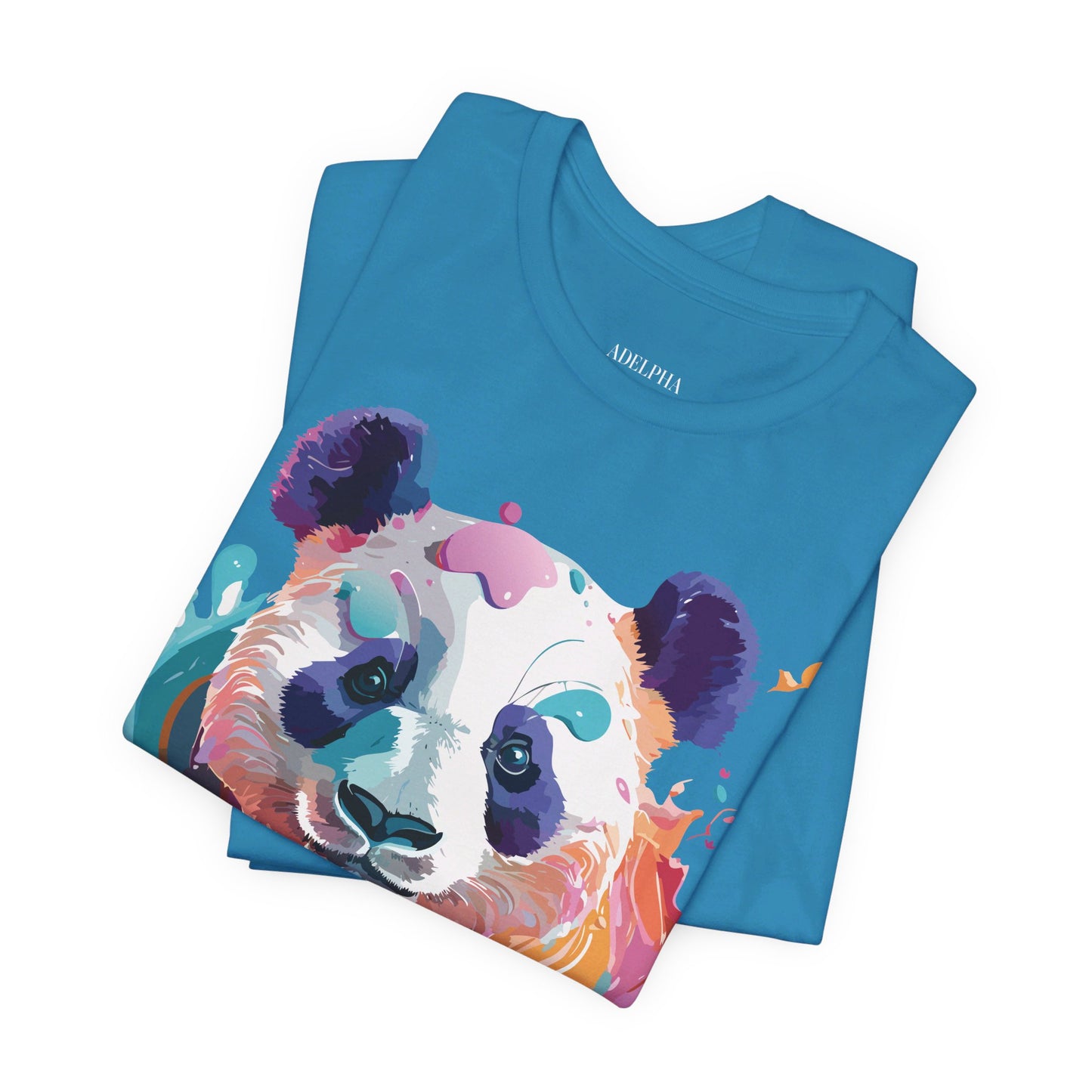 Natural Cotton Tee Shirt with Panda