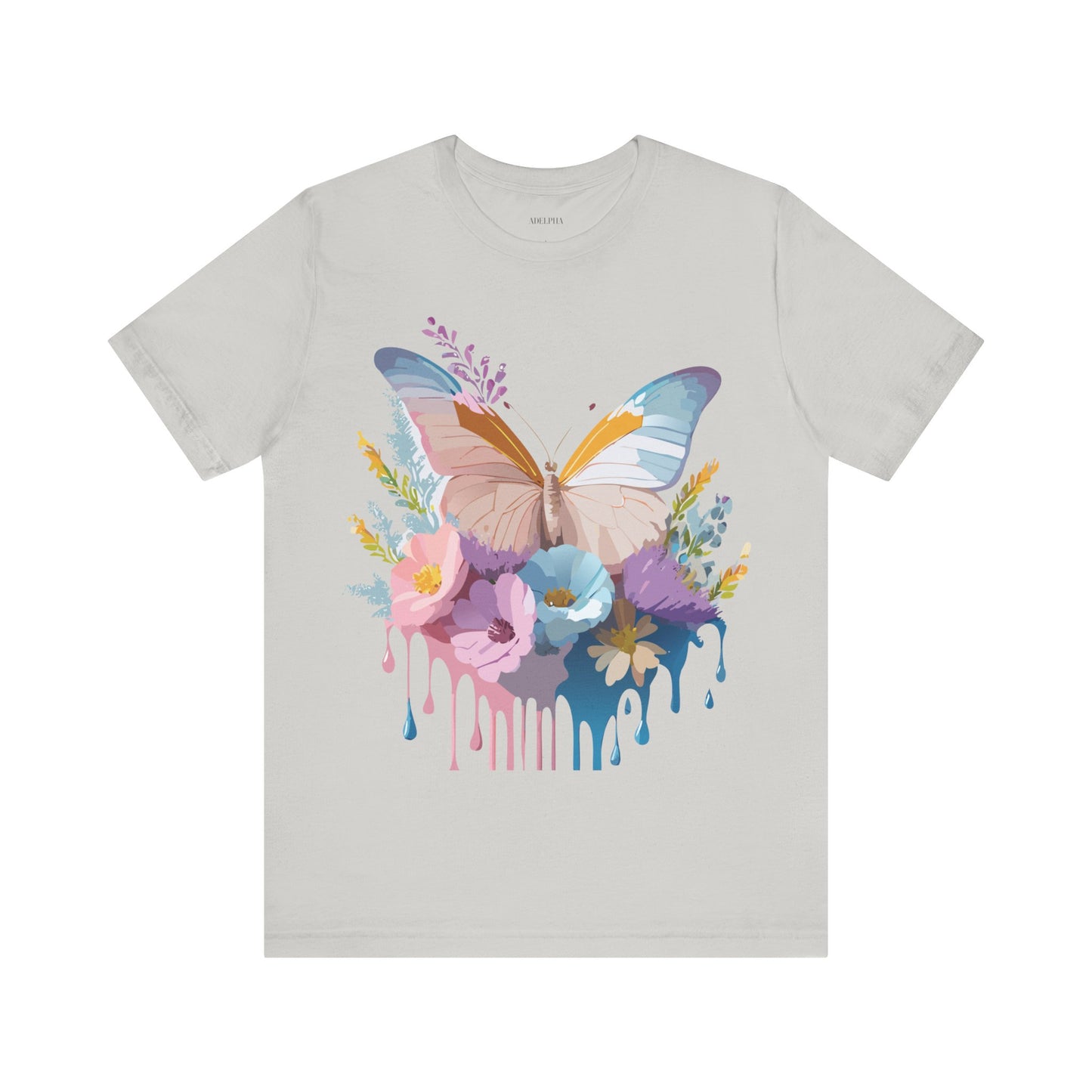 T-shirt en coton naturel avec papillon