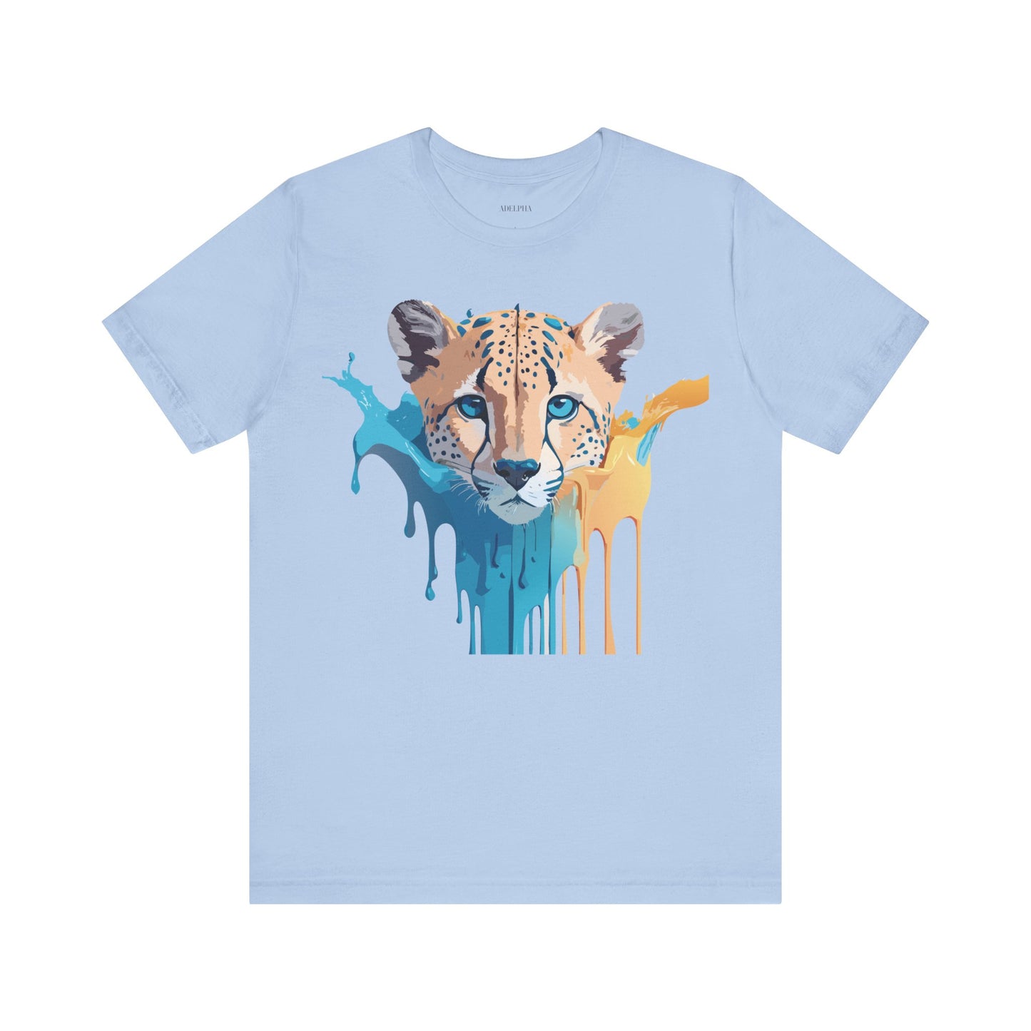 Natural Cotton Tee Shirt with Cheetah