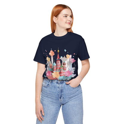 Natural Cotton Tee Shirt - Beautiful Places Collection - Moscow Printify
