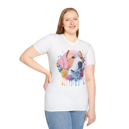 Dog Shirt Unisex Softstyle Cotton Tee 64000 Graphic Animal Print
