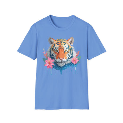 Tiger Unisex Softstyle T Shirt 100 Percent Cotton Gildan 64000 Animal Tee