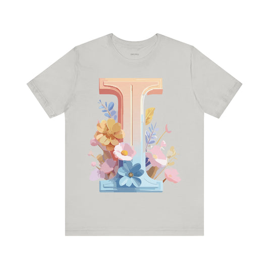 Natural Cotton Tee Shirt - Letters Collection - I