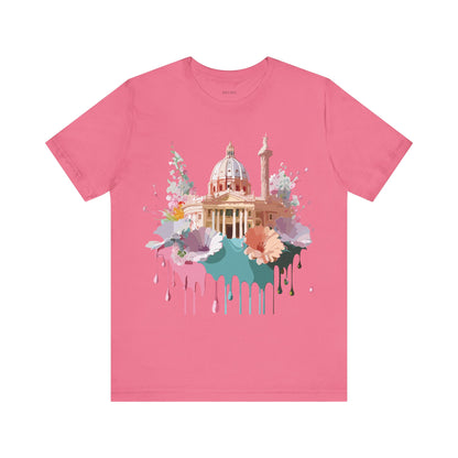 Natural Cotton Tee Shirt - Beautiful Places Collection - Rome Printify