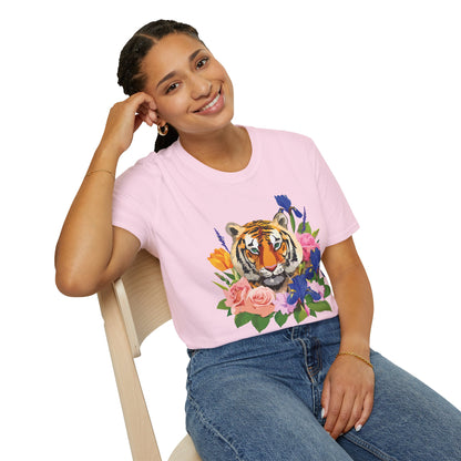 Tiger Shirt Unisex Animal Tee Gildan Softstyle 64000 100 Percent Cotton
