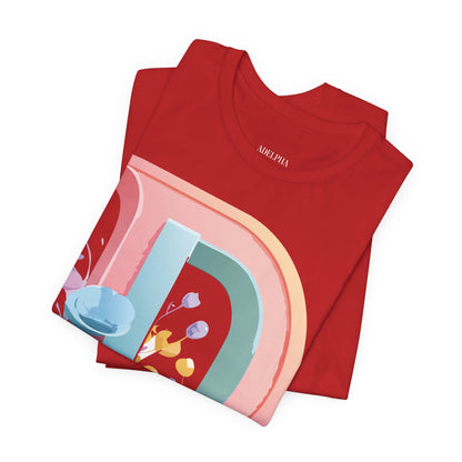 Natural Cotton Tee Shirt - Letters Collection - D Printify