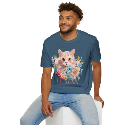 Unisex Cat Shirt Kitten Tee Cat Lover Tee Softstyle 64000 Gildan