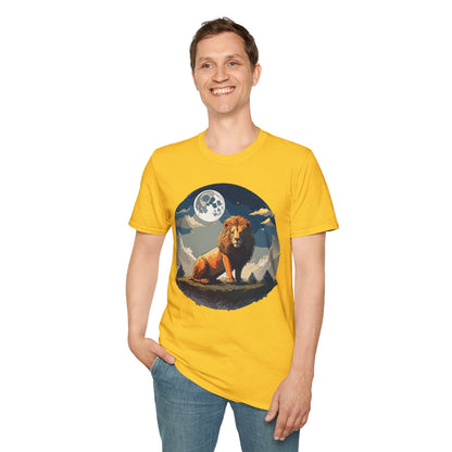 Lion Shirt Unisex Animal Tee Softstyle 64000 100 Percent Ring-Spun Cotton