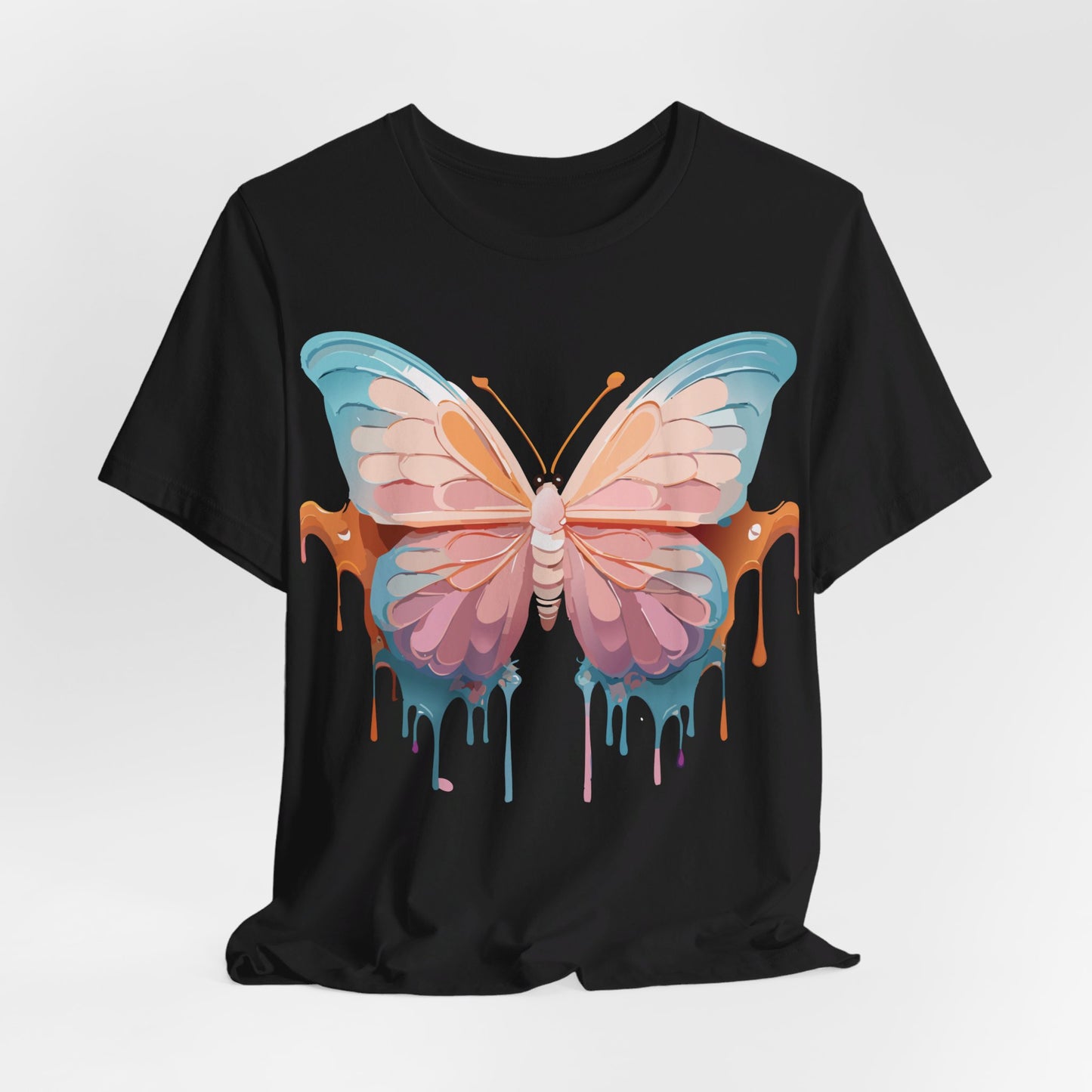 T-Shirt aus natürlicher Baumwolle mit Schmetterling