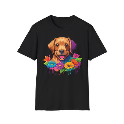 Unisex Dog Shirt With Animals Tee Softstyle Gildan 64000 Comfort Fit