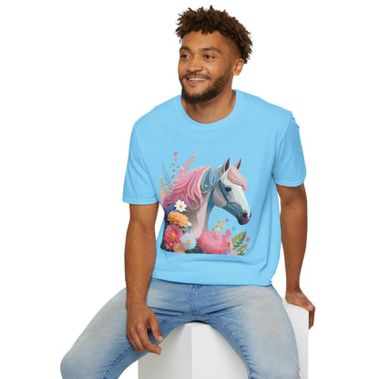 Horse Shirt Unisex Gildan Softstyle 64000 Cotton Tee With Animals