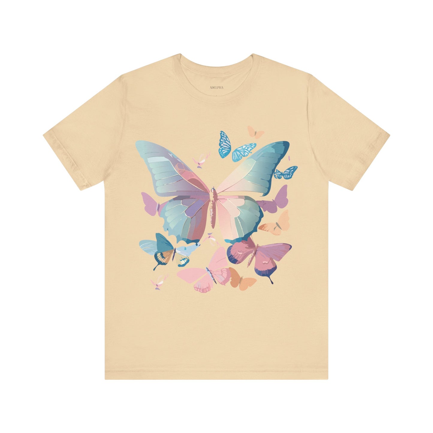 T-Shirt aus natürlicher Baumwolle mit Schmetterling