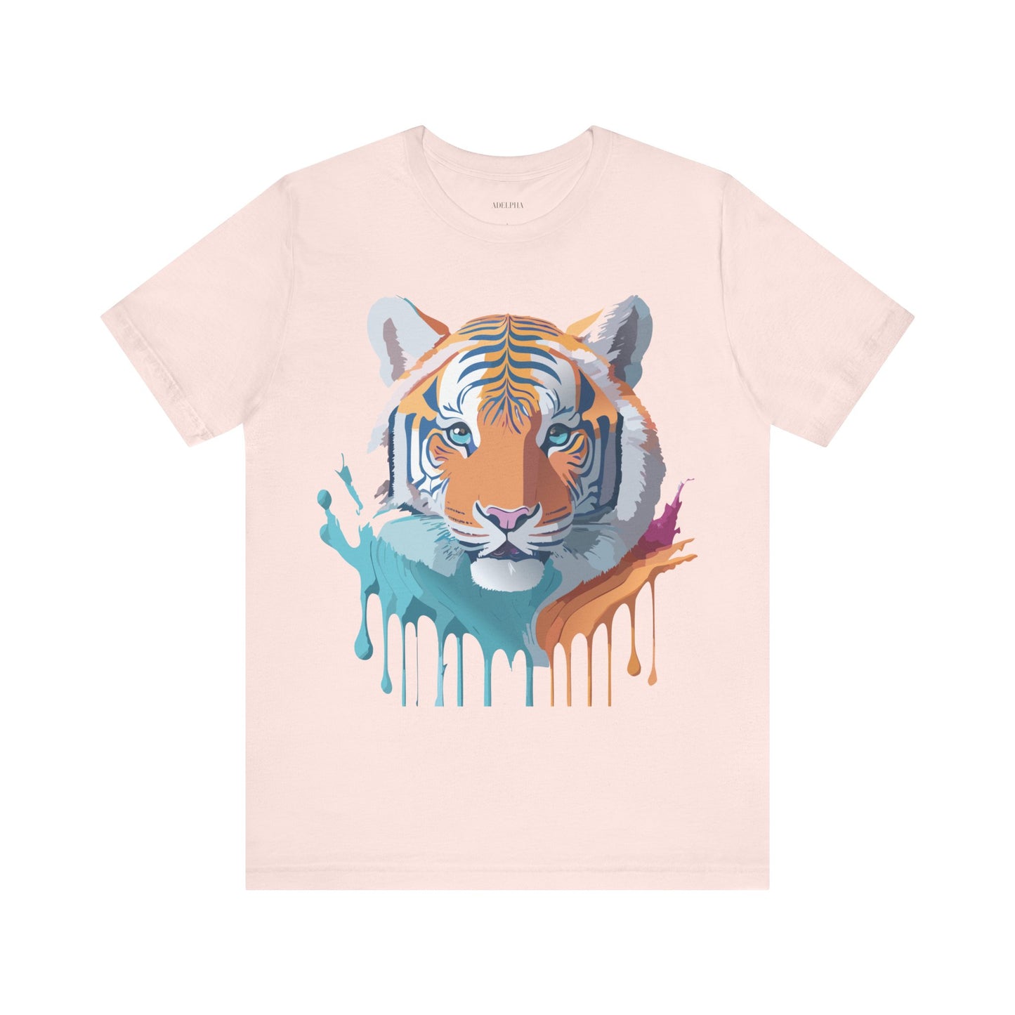 Natural Cotton Tee Shirt with Tiger