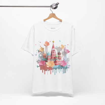 Natural Cotton Tee Shirt - Beautiful Places Collection - Moscow Printify