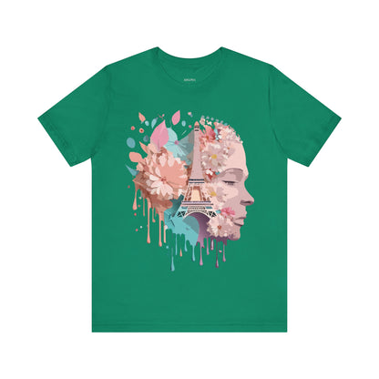 Natural Cotton Tee Shirt - Beautiful Places Collection - Paris Printify