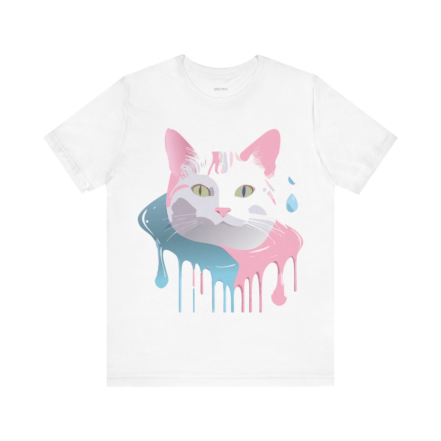 Natural Cotton Tee Shirt with Cat