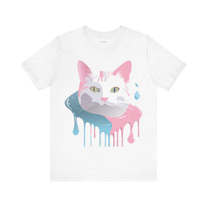 Natural Cotton Tee Shirt with Cat Printify