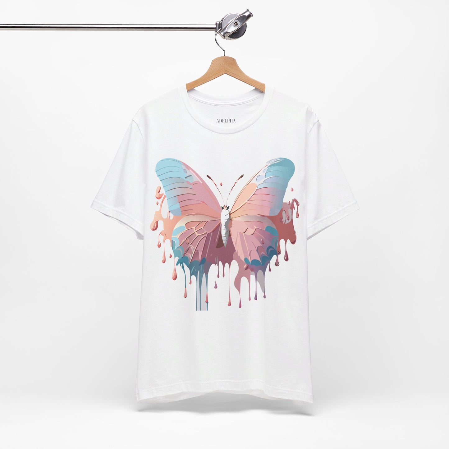 T-shirt en coton naturel avec papillon