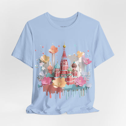 Natural Cotton Tee Shirt - Beautiful Places Collection - Moscow Printify