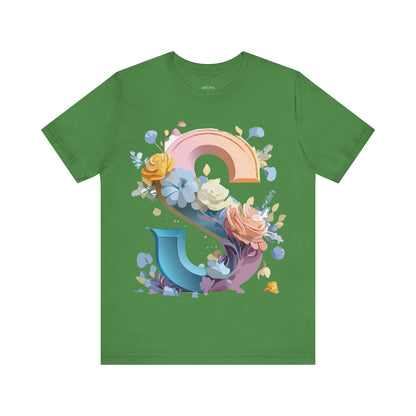 Natural Cotton Tee Shirt - Letters Collection - S Printify