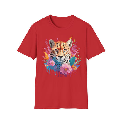 Unisex Cheetah Print Tee Softstyle Gildan 64000 Lightweight Apparel