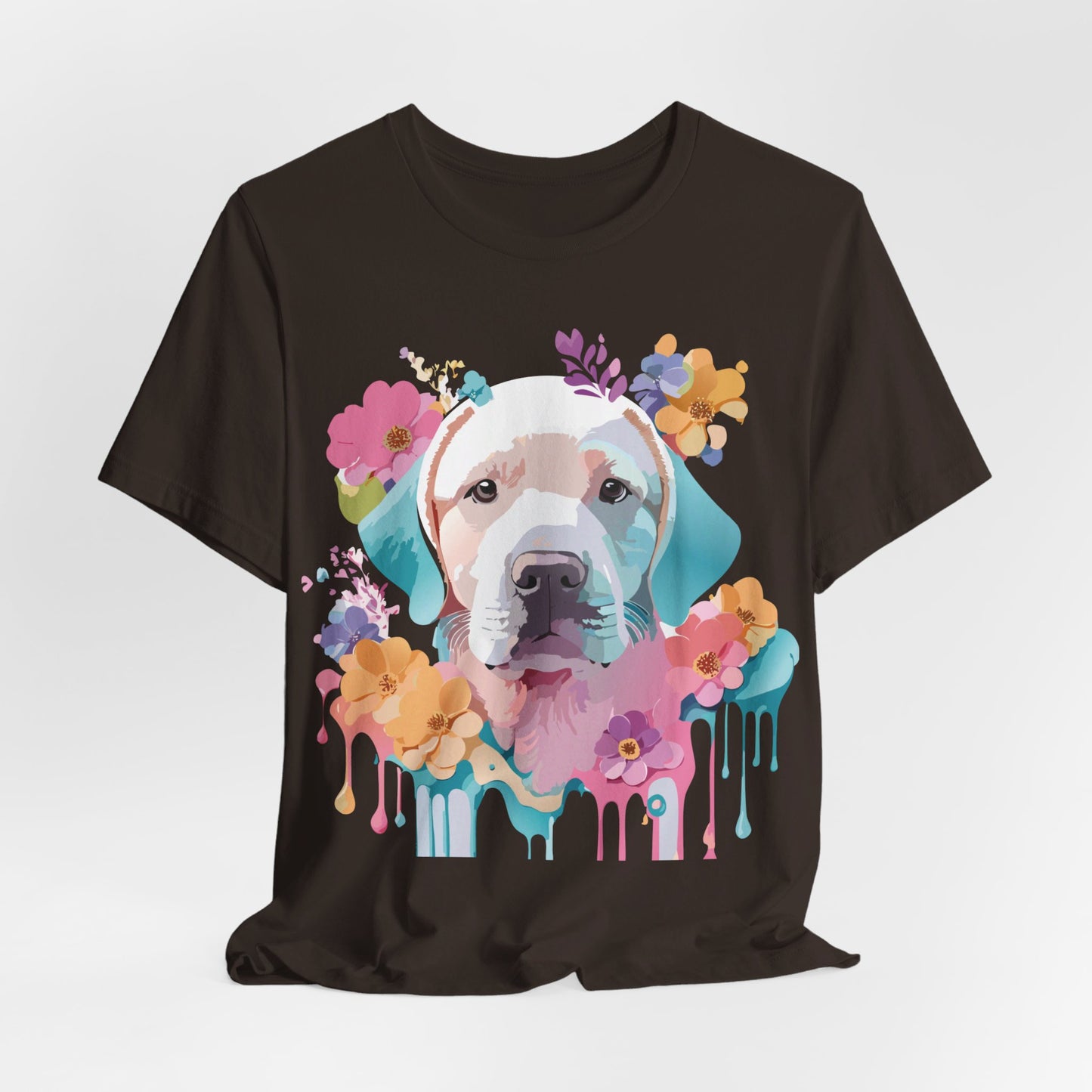 Natural Cotton Tee Shirt with Dog