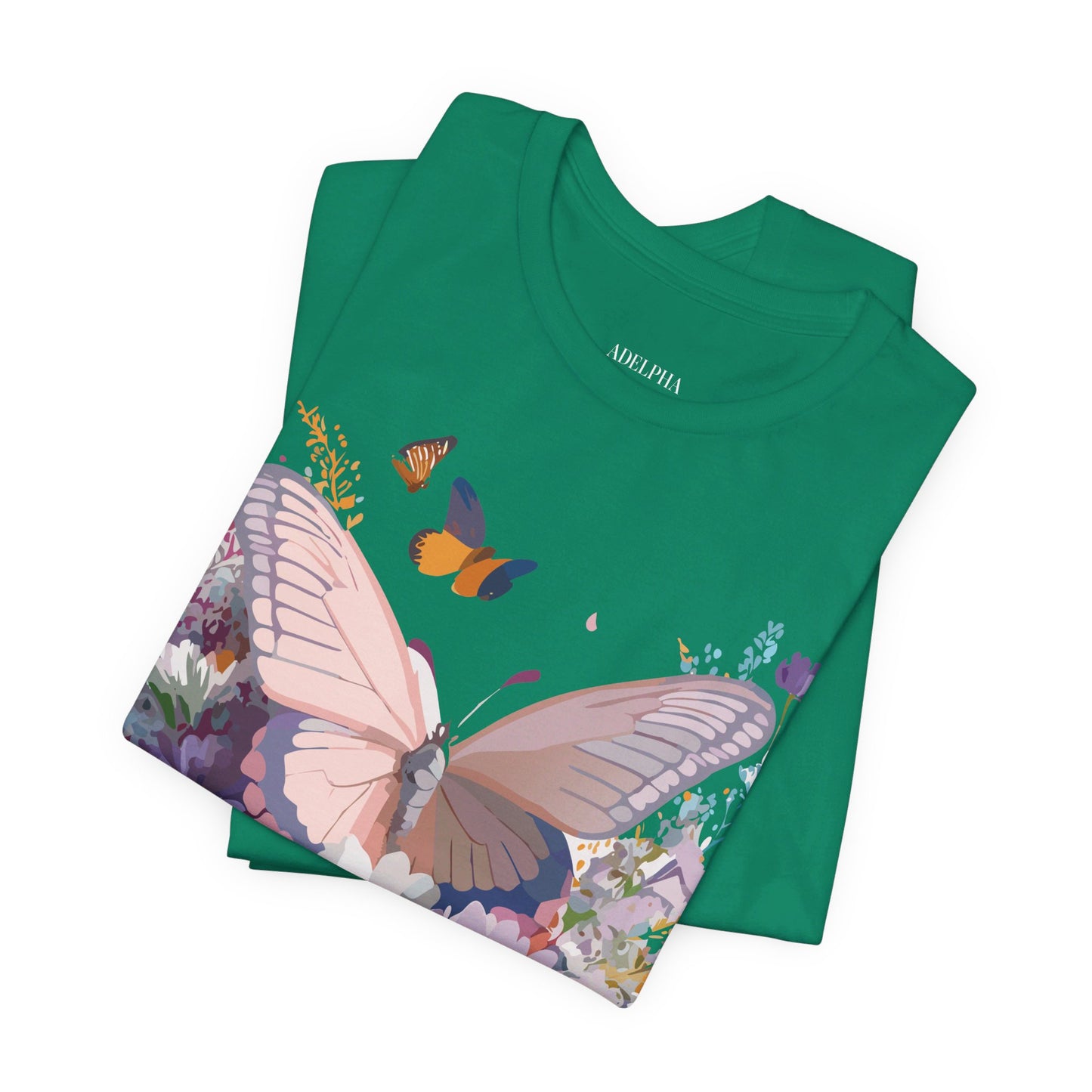 T-shirt en coton naturel avec papillon