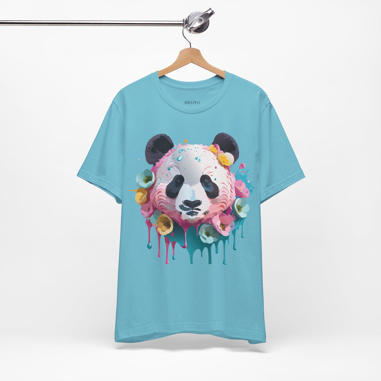 Natural Cotton Tee Shirt with Panda