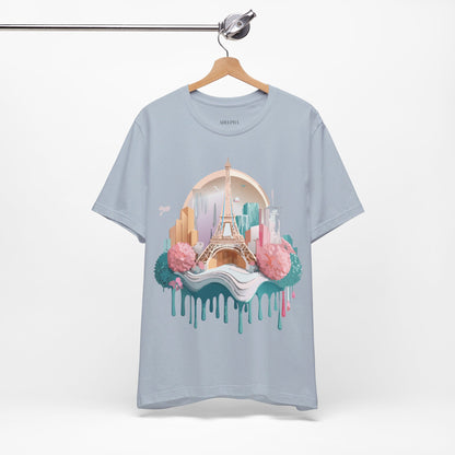 Natural Cotton Tee Shirt - Beautiful Places Collection - Paris Printify