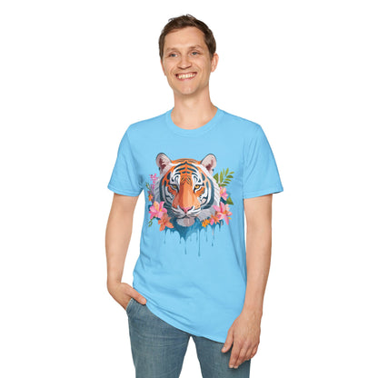 Tiger Shirt Unisex Animal Tee Gildan Softstyle 64000 Cotton Tee