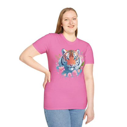 Unisex Tiger Shirt Gildan Softstyle 64000 Cotton Tee Everyday Comfort