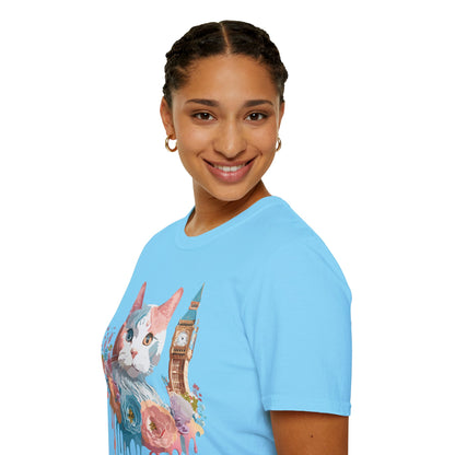 Cat Shirt Unisex Tee Softstyle 64000 Gildan Ring Spun Cotton