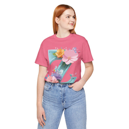 Natural Cotton Tee Shirt - Letters Collection - Z Printify