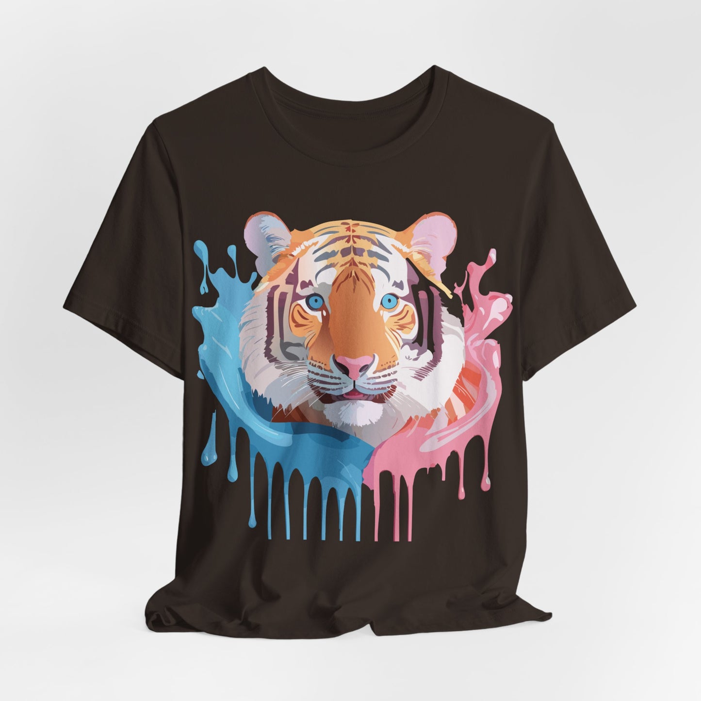 Natural Cotton Tee Shirt with Tiger