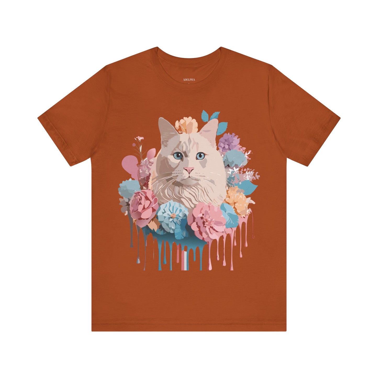 T-Shirt aus natürlicher Baumwolle mit Katze