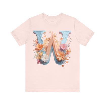 Natural Cotton Tee Shirt - Letters Collection - W Printify