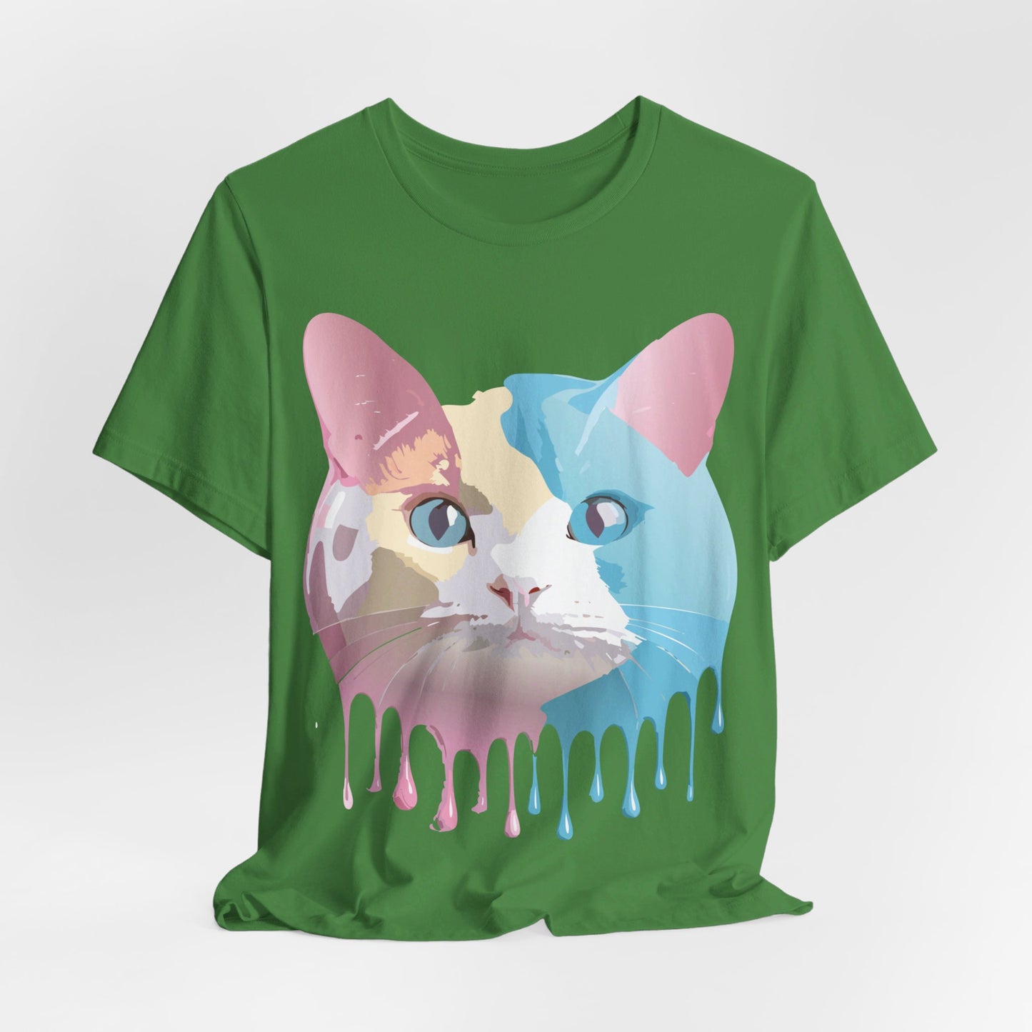 Natural Cotton Tee Shirt with Cat