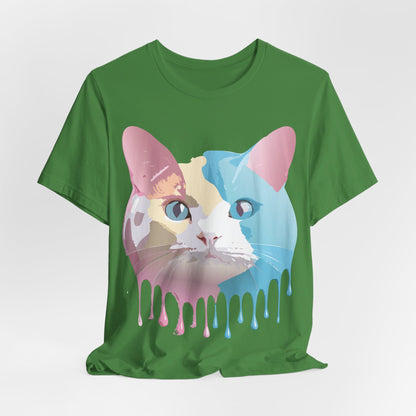 Natural Cotton Tee Shirt with Cat Printify