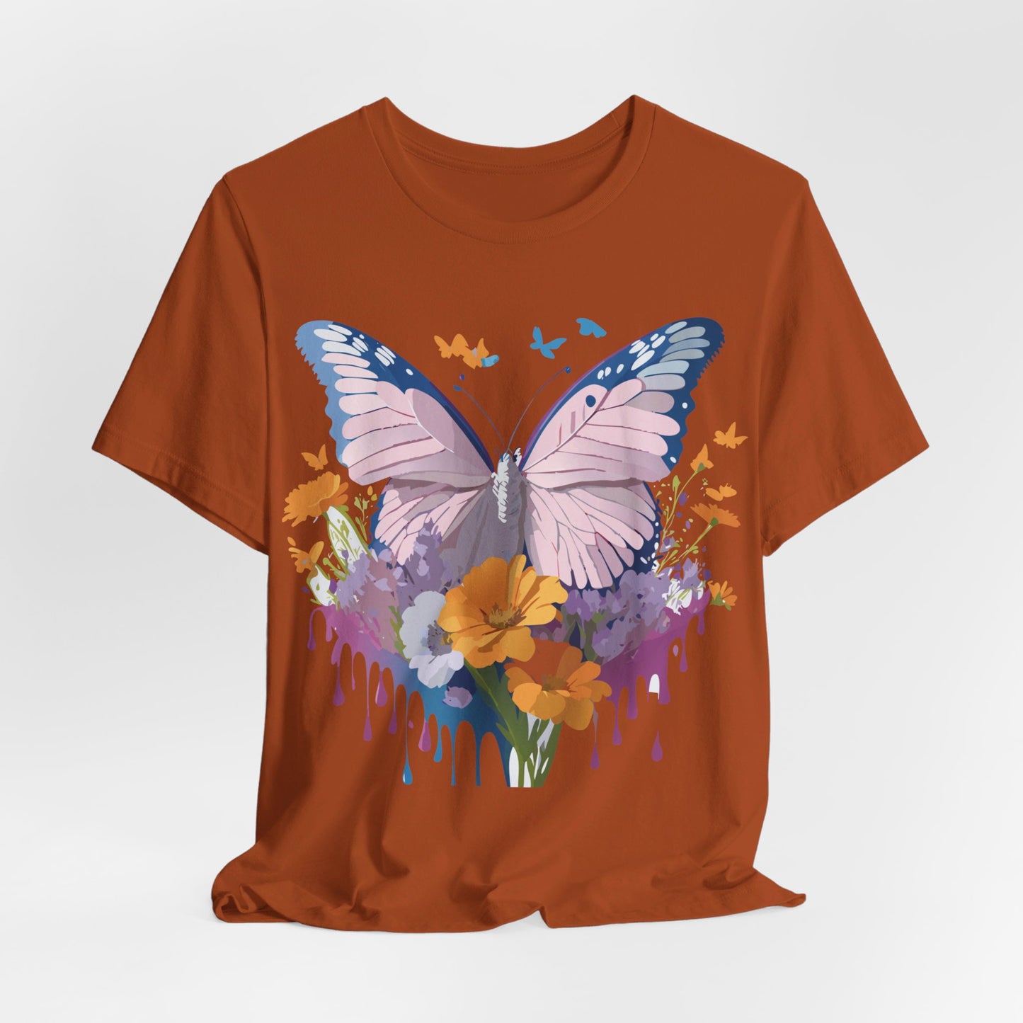 T-shirt en coton naturel avec papillon