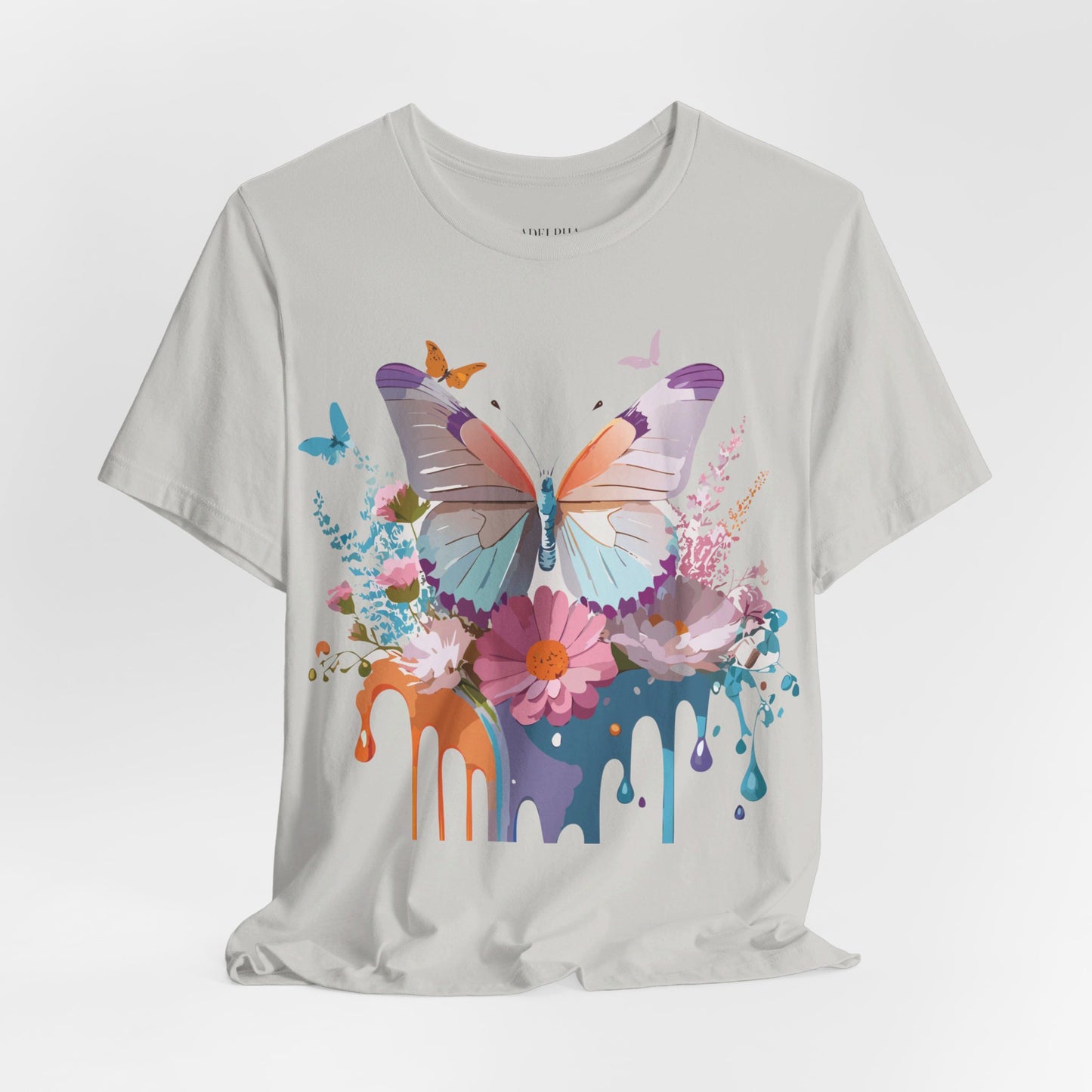 T-shirt en coton naturel avec papillon