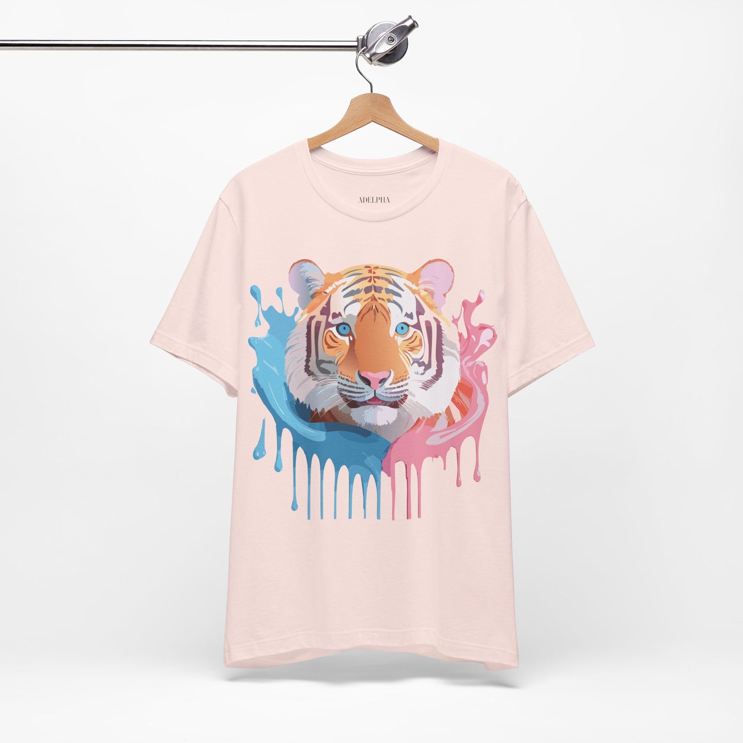 Natural Cotton Tee Shirt with Tiger