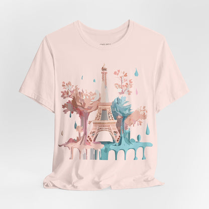 Natural Cotton Tee Shirt - Beautiful Places Collection - Paris Printify