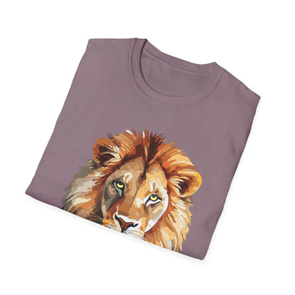 Lion Shirt Unisex Animal Tee Gildan Softstyle 64000 100 Percent Ring Spun Cotton
